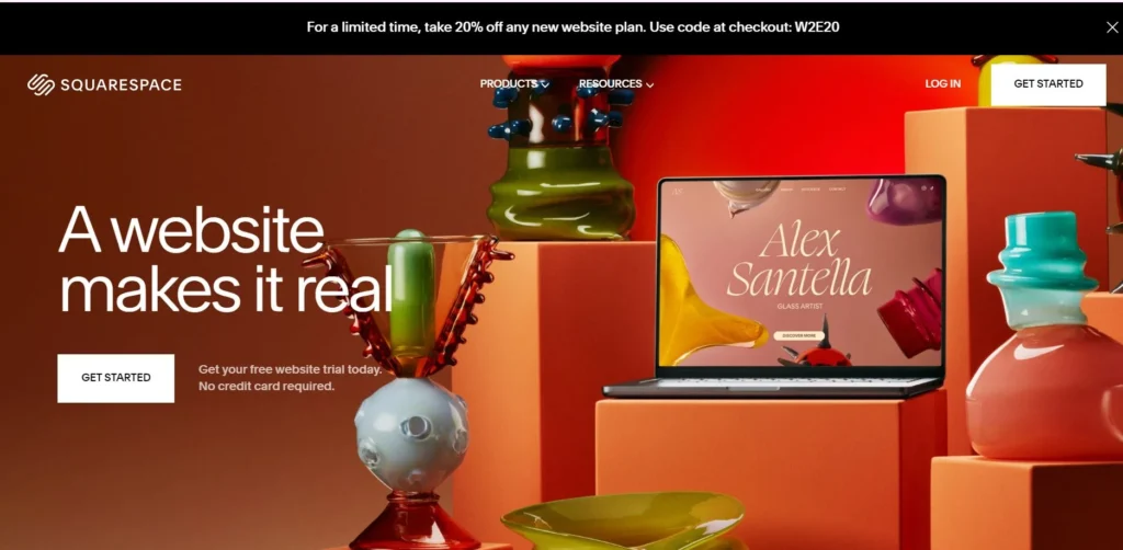 squarespace as Best No Code Website Builder