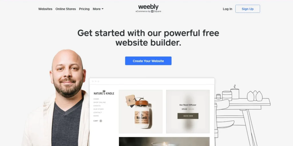 weebly as Best No Code Website Builder