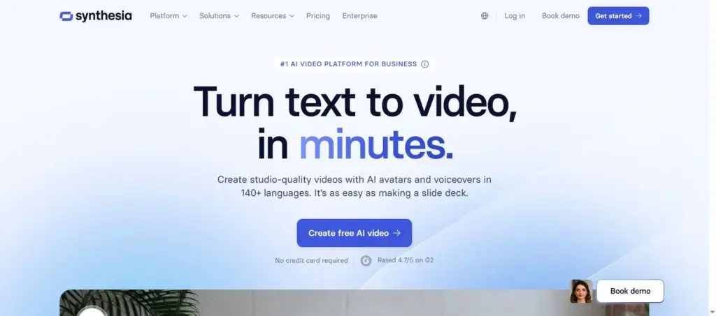 Synthesia as AI Tools for Video Generator