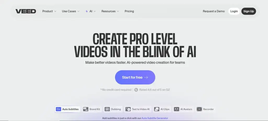 VEED as AI Tools for Video Generator